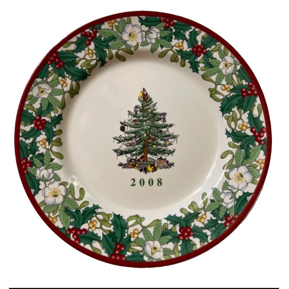 Spode Christmas Tree 70th Anniversary 2008 Annual Border Collector Plate 8 inch